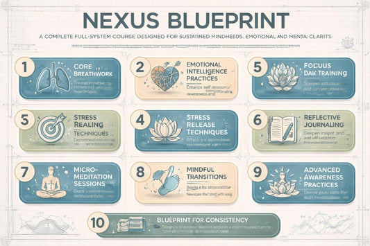 Nexus Blueprint for a complete full-system course on mindheals, emotional, and mental clarities with various practices.